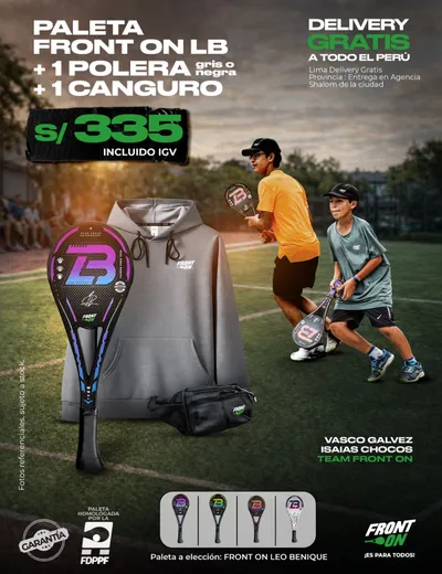 1 Paleta Front On LB + 1 Polera + Canguro